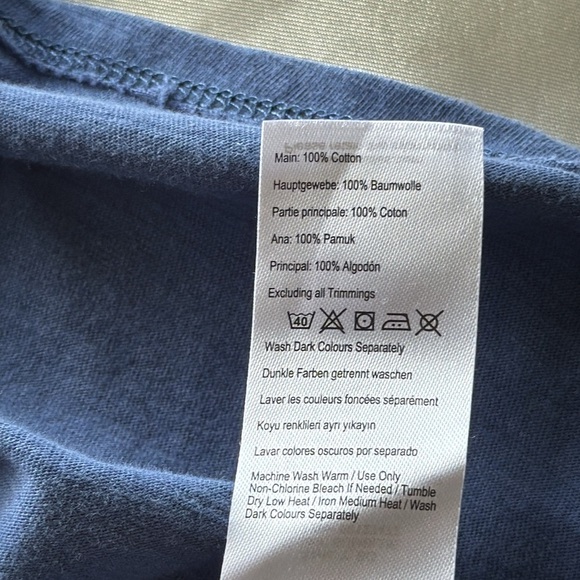 NWT Joules Bo Scoop Neck Round Hem Tank Blue Cotton Embroider Rabbit Logo Size 4 - Picture 8 of 9
